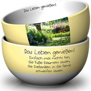 Müslischale das Leben genießen