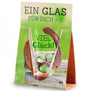 Trinkglas Viel Glück